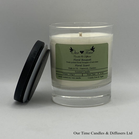 Medium Scented Candle with black lid