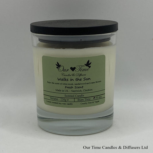 Large Scented Candle with black lid