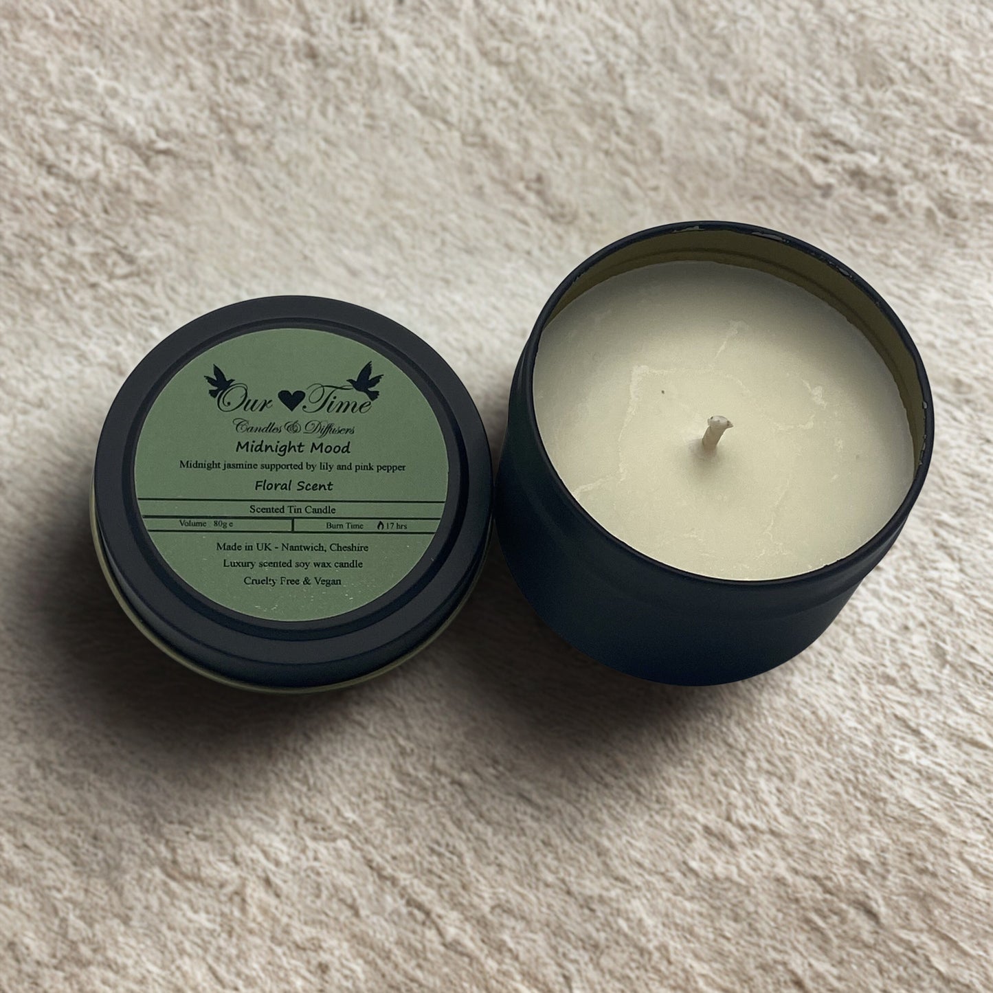 Midnight Mood Wax Filled Tin Scented Candle