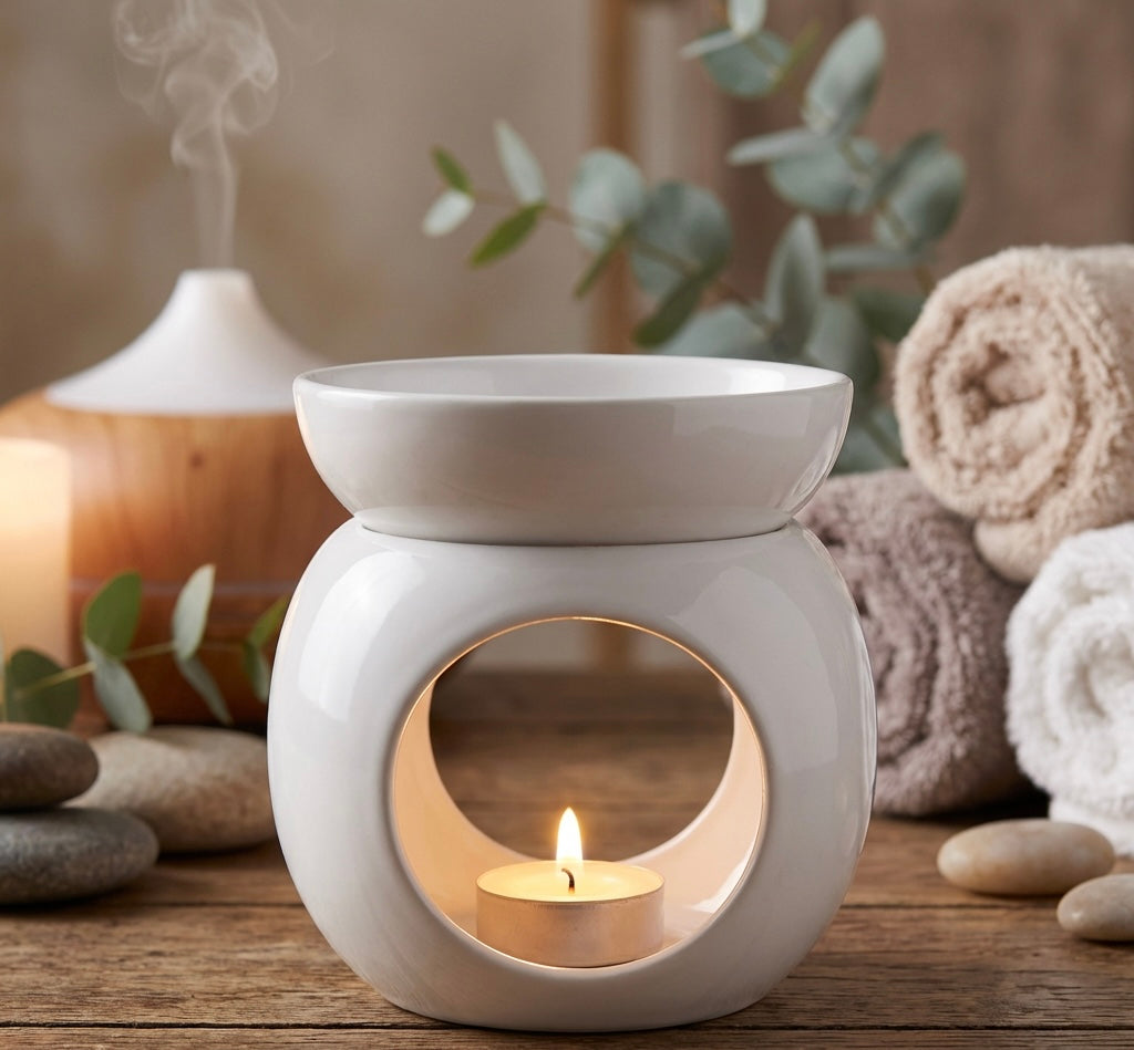 Round Wax Melter - White