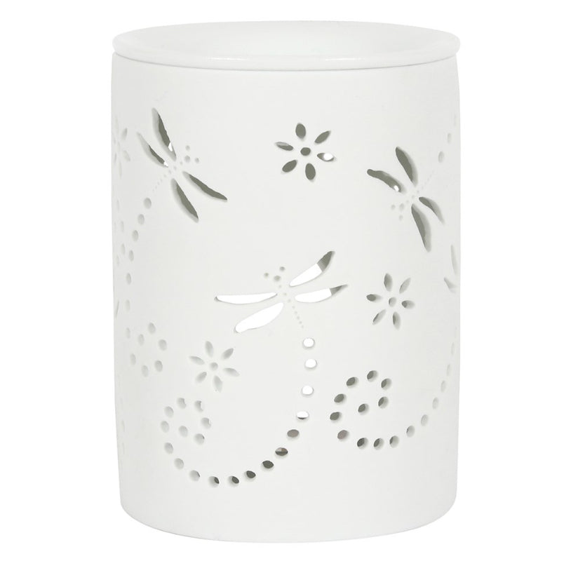 Dragonfly Oil/Wax Burner - White