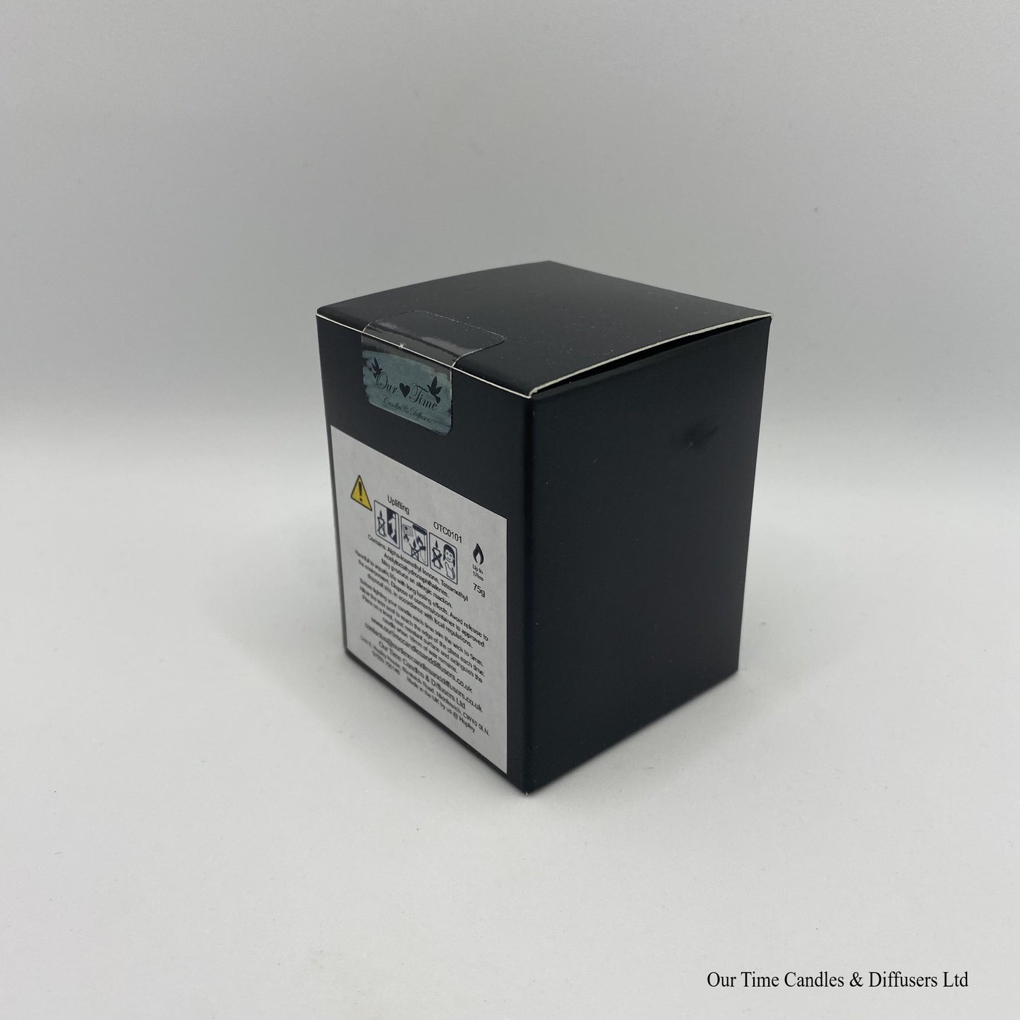 Small Soy Wax Fill Scented Candle in a black box. Vegan and cruelty free