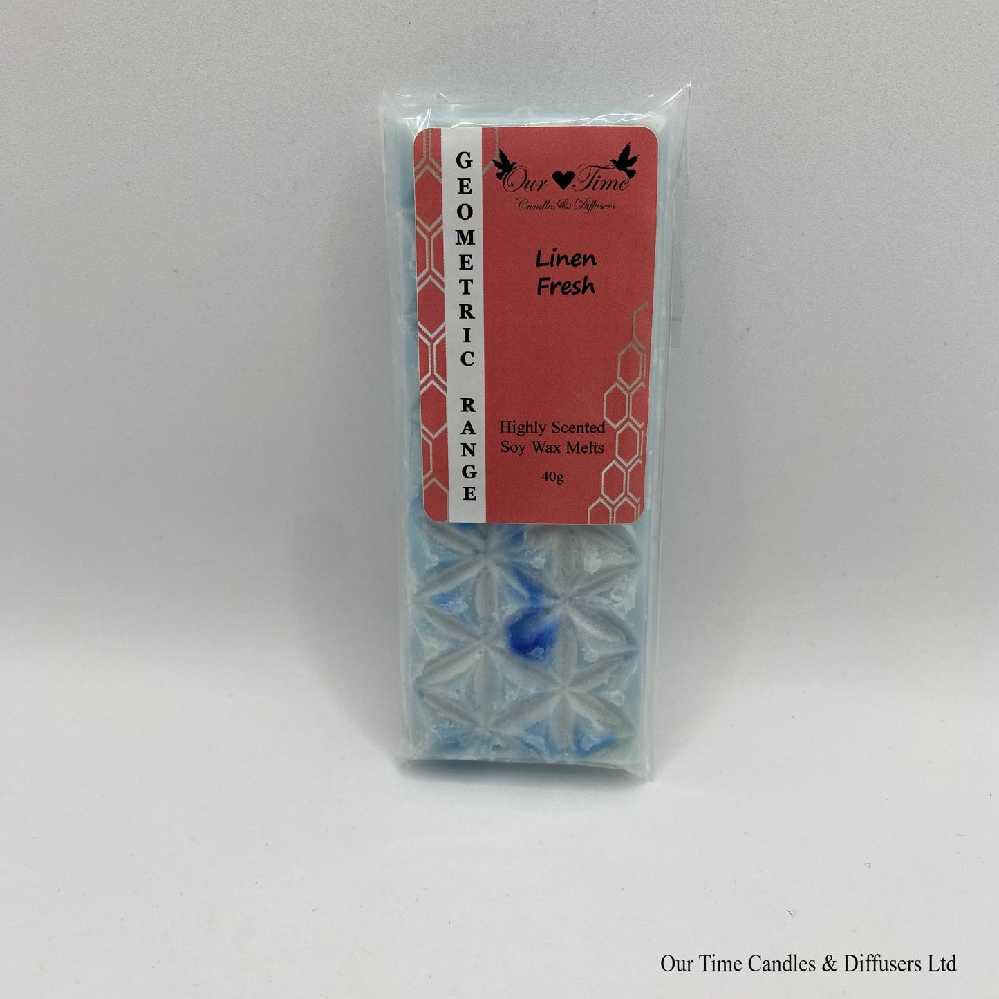 Linen Fresh scented soy wax melt geometric