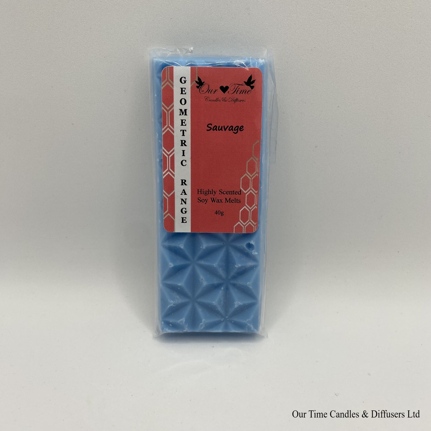 Sauvage inspired scented soy wax melt geometric