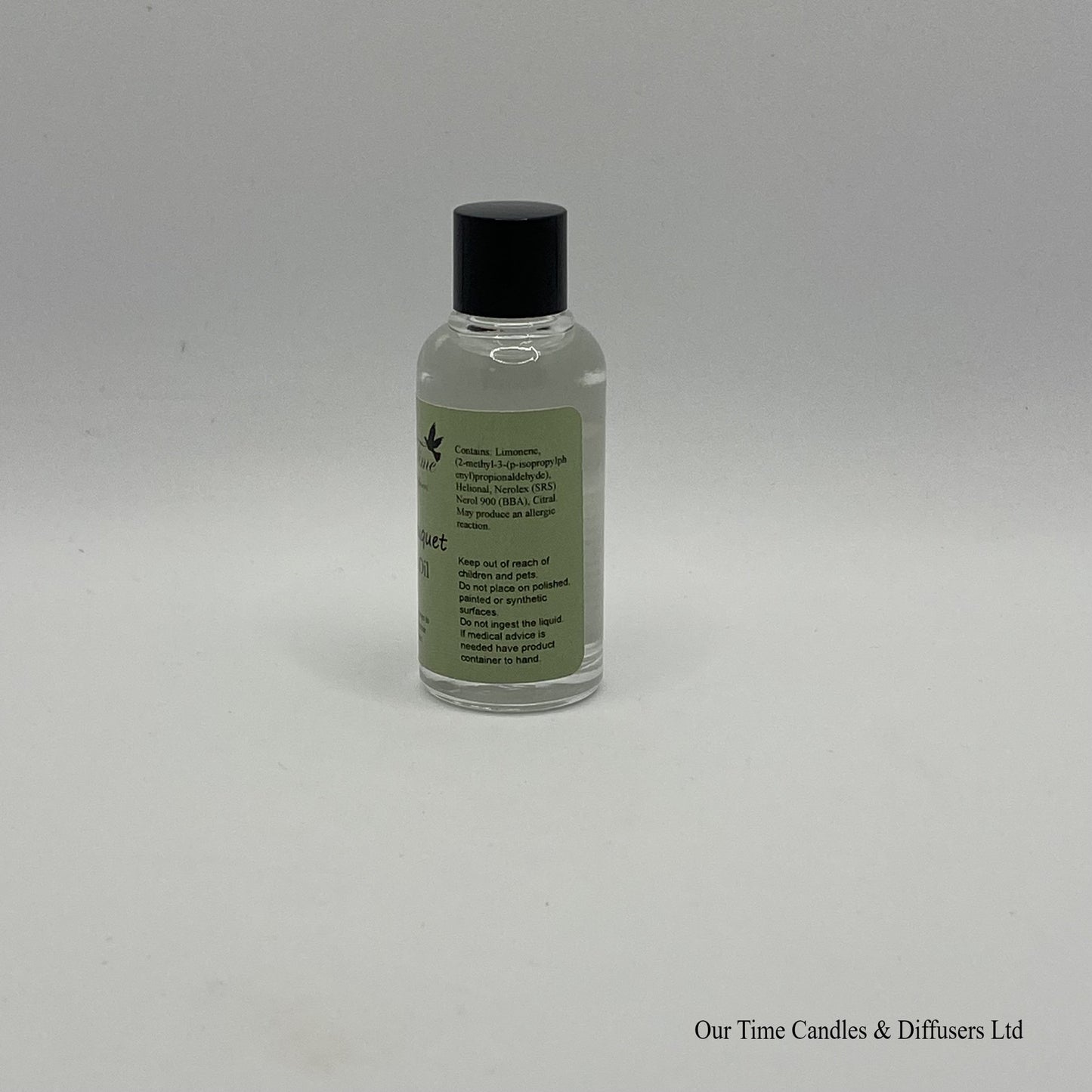 Scented Oil 15ml in clear bottle with black screw cap
