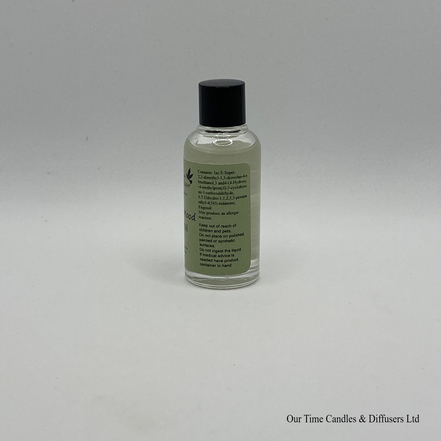 Scented Oil 15ml in clear bottle with black screw cap