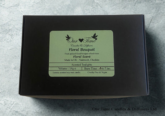 Floral Bouquet Scented Tealights bx/6