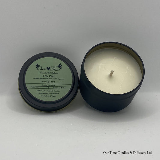 Cosy Days Wax Filled Tin Scented Candle