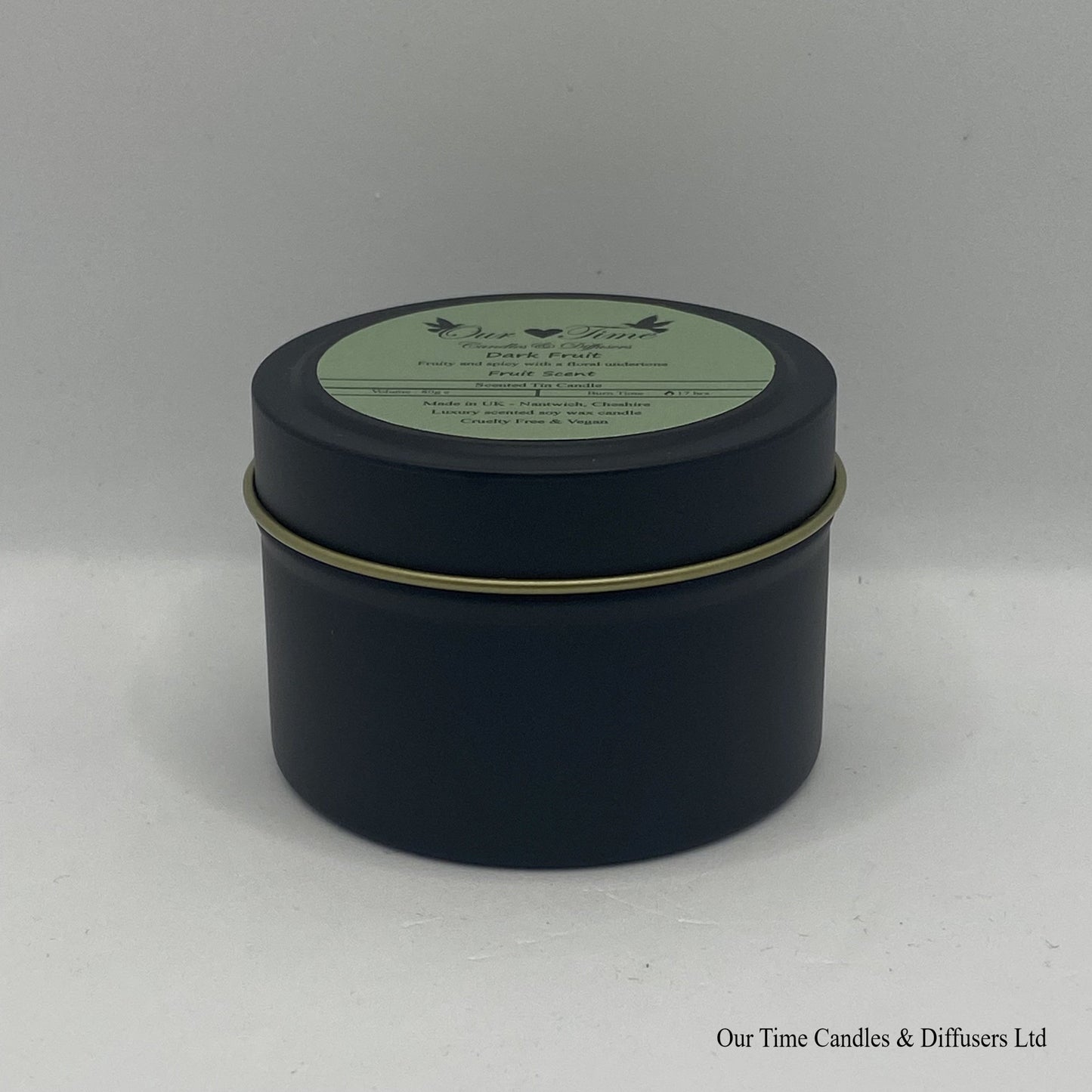 Dark Fruit Wax Filled Tin Scented Candle