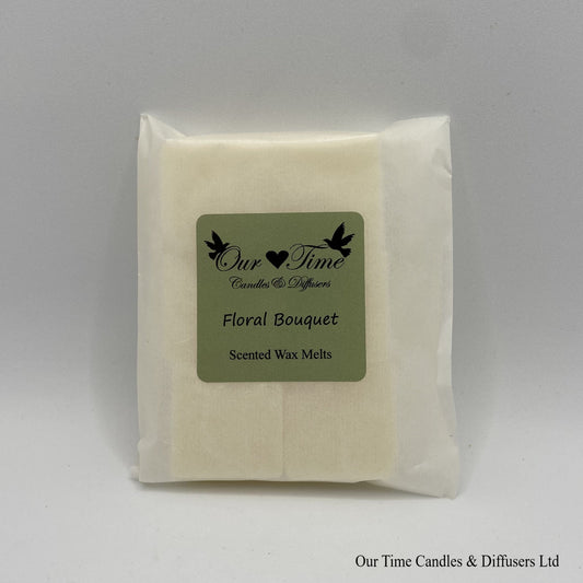 Scented Soy Wax Melt Cubes in a biodegradable bag. Vegan and cruelty free