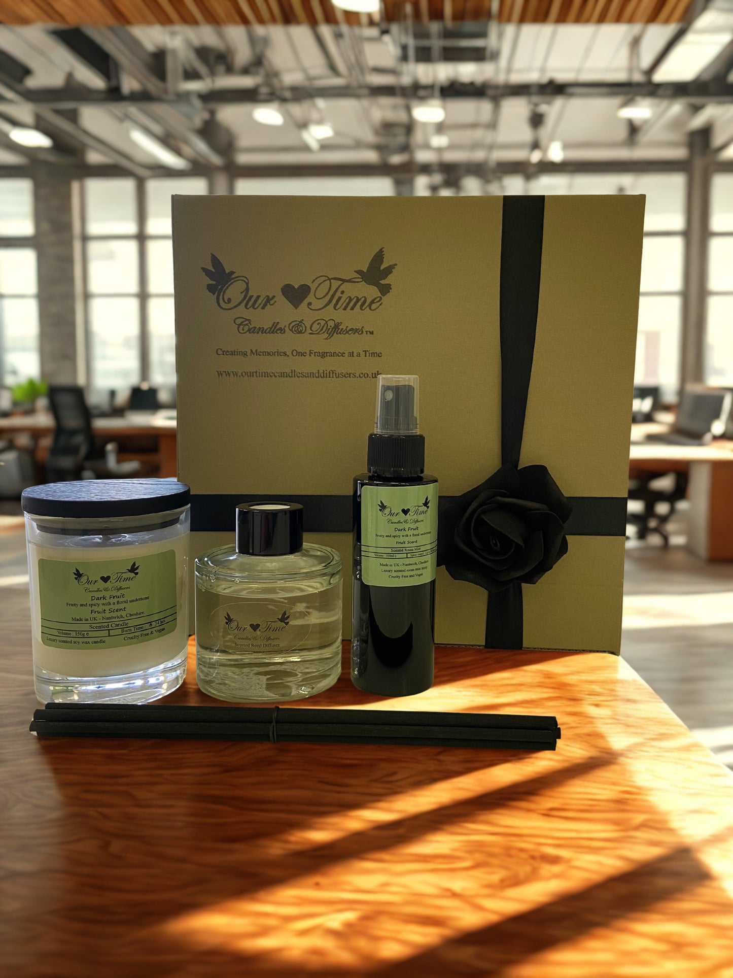 Gift Set - Candle, Diffuser, Room Mist