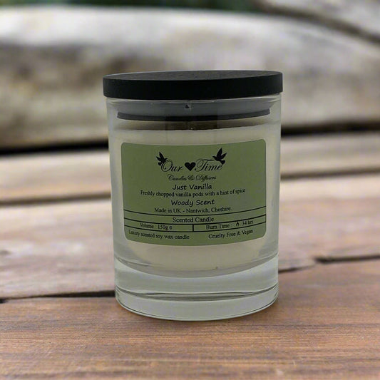 Medium Scented Candle with black lid