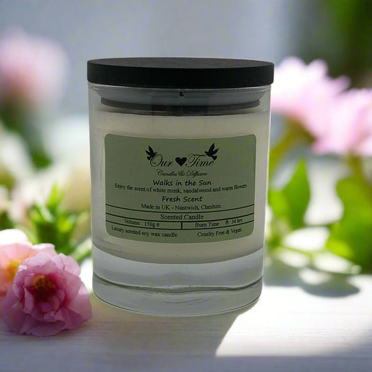 Medium Scented Candle with black lid