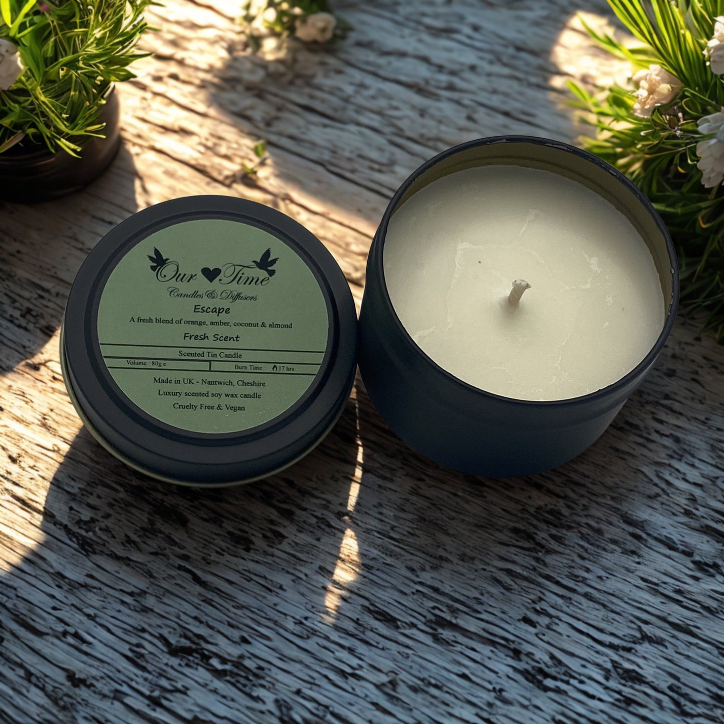 Escape Wax Filled Tin Scented Candle