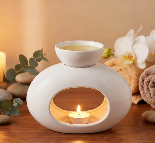 Oval Wax Melter - White