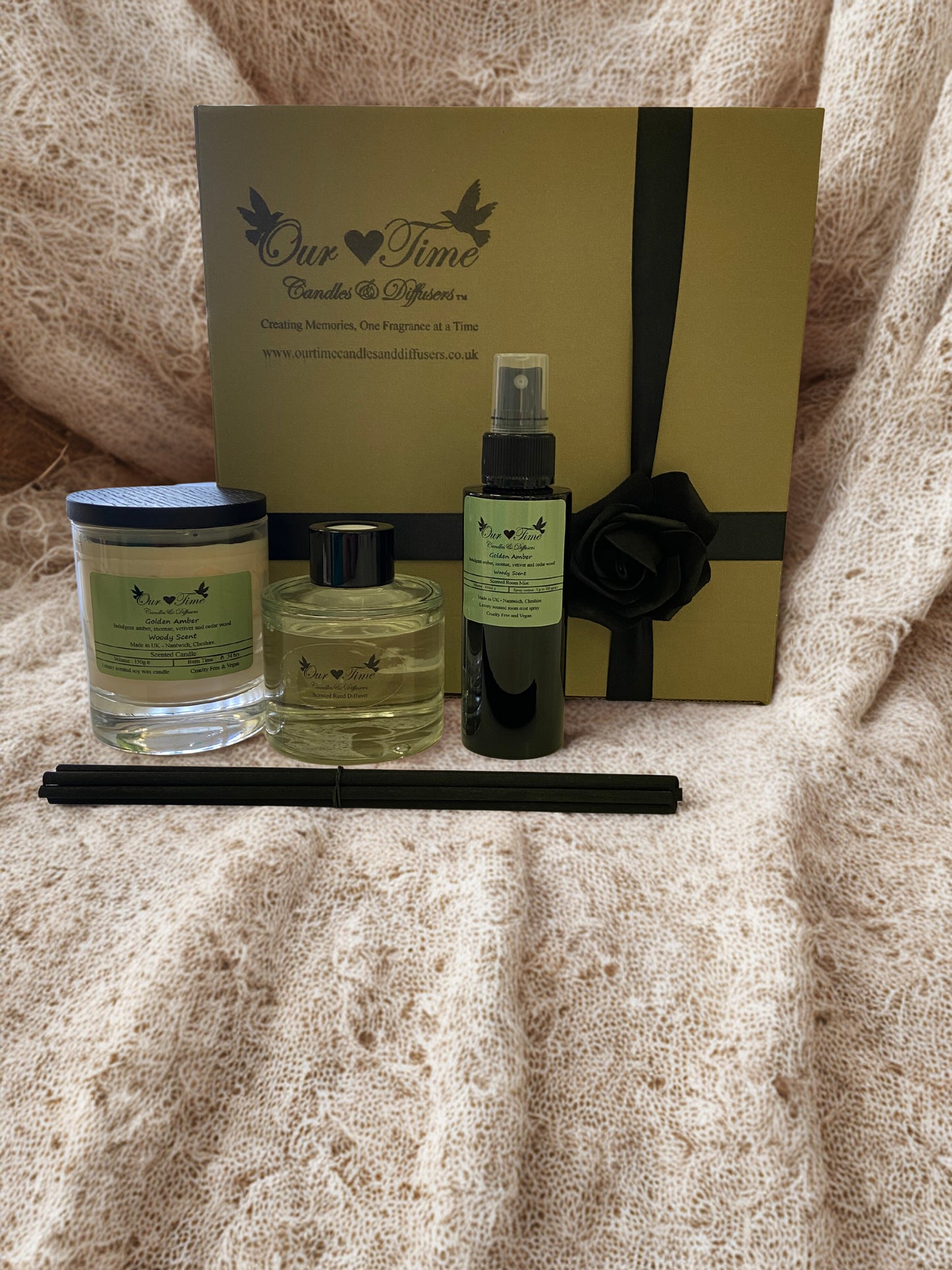 Gift Set - Candle, Diffuser, Room Mist