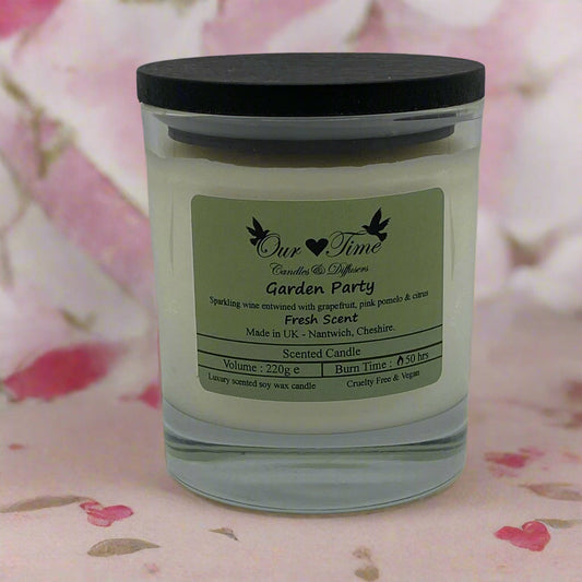 Large Scented Candle with black lid