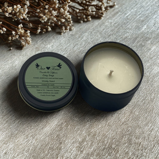 Cosy Days Wax Filled Tin Scented Candle