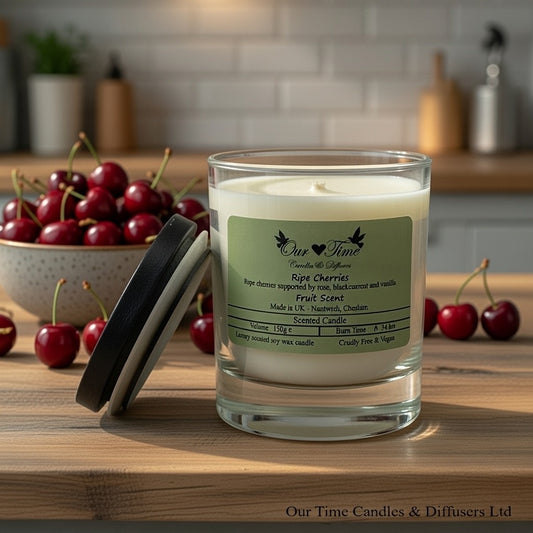 Ripe Cherries Medium Wax Filled Candle