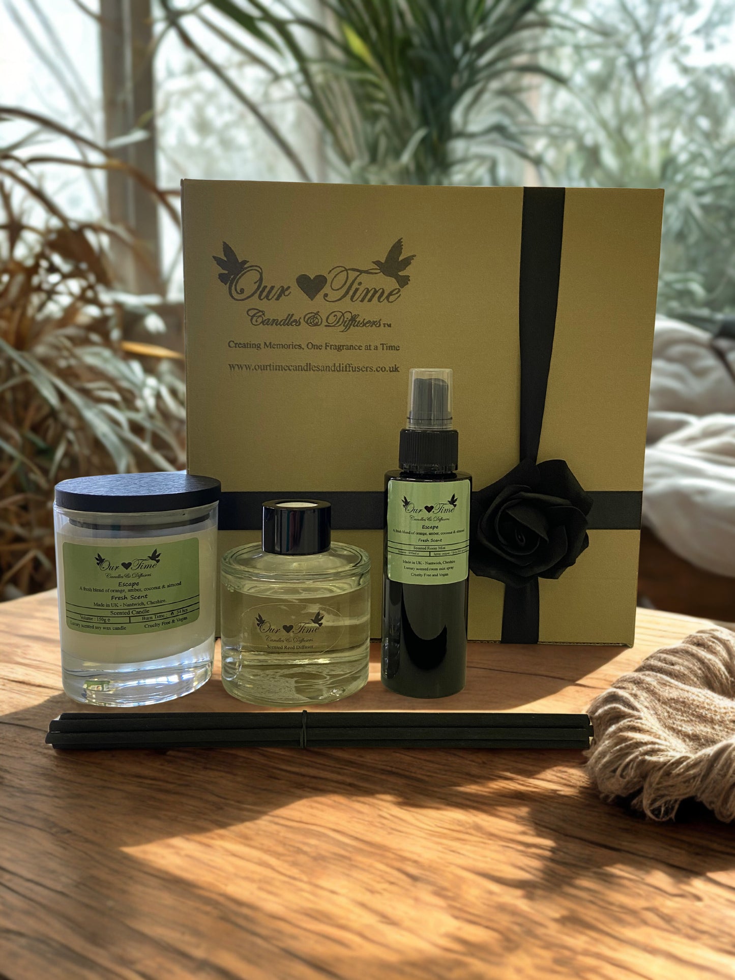 Gift Set - Candle, Diffuser, Room Mist