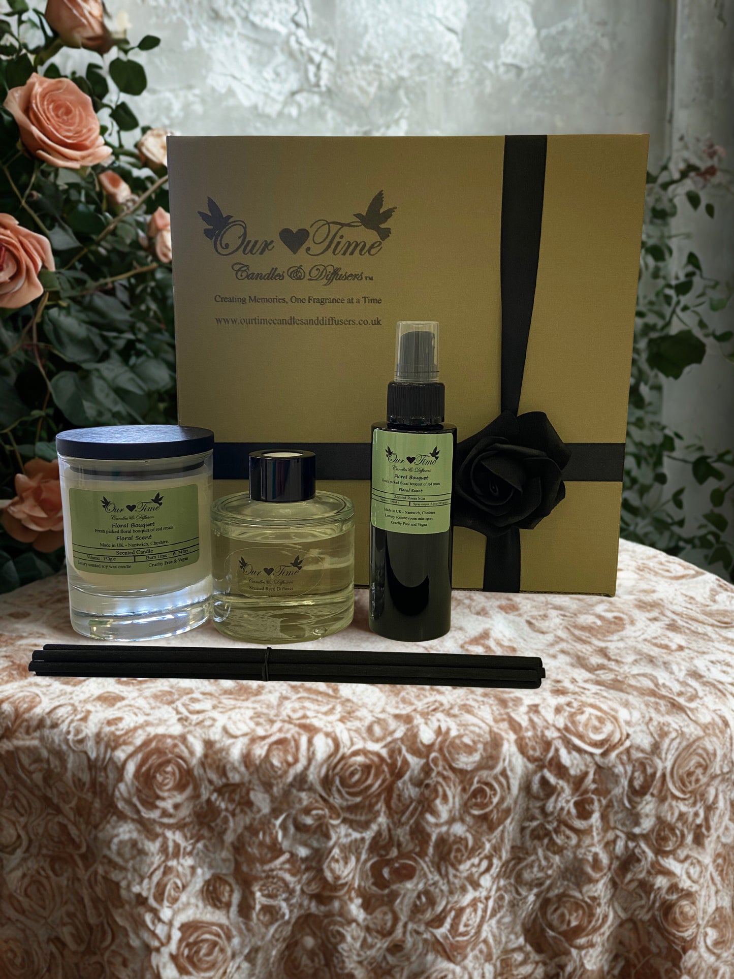 Gift Set - Candle, Diffuser, Room Mist