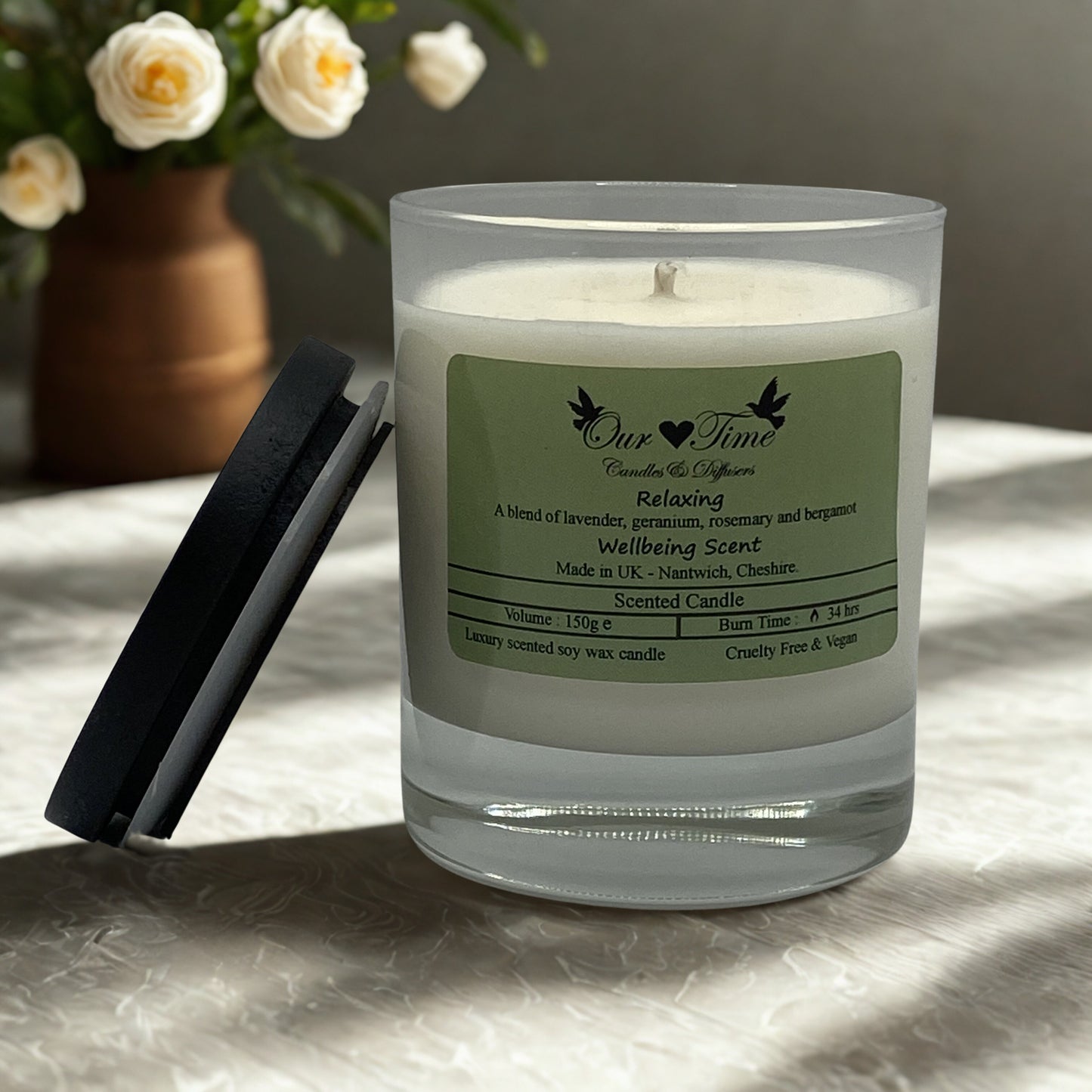 Relaxing Medium Wax Filled Candle
