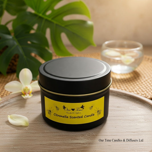 Citronella Scented Wax Filled Candle Tin