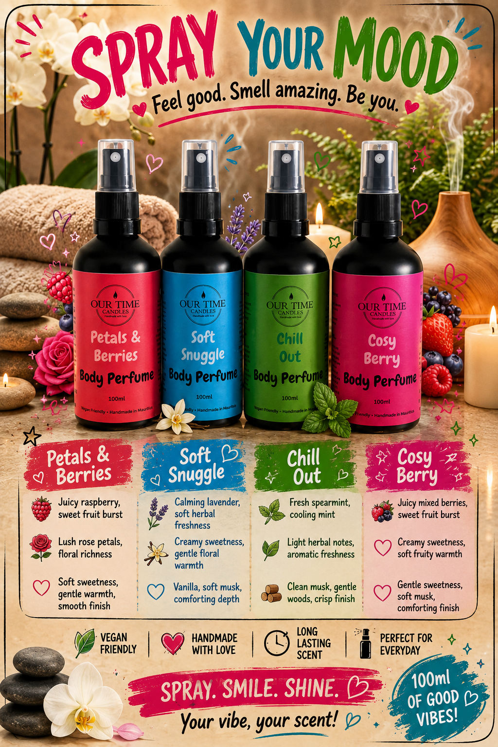Body Perfume 100ml Petals & Berries