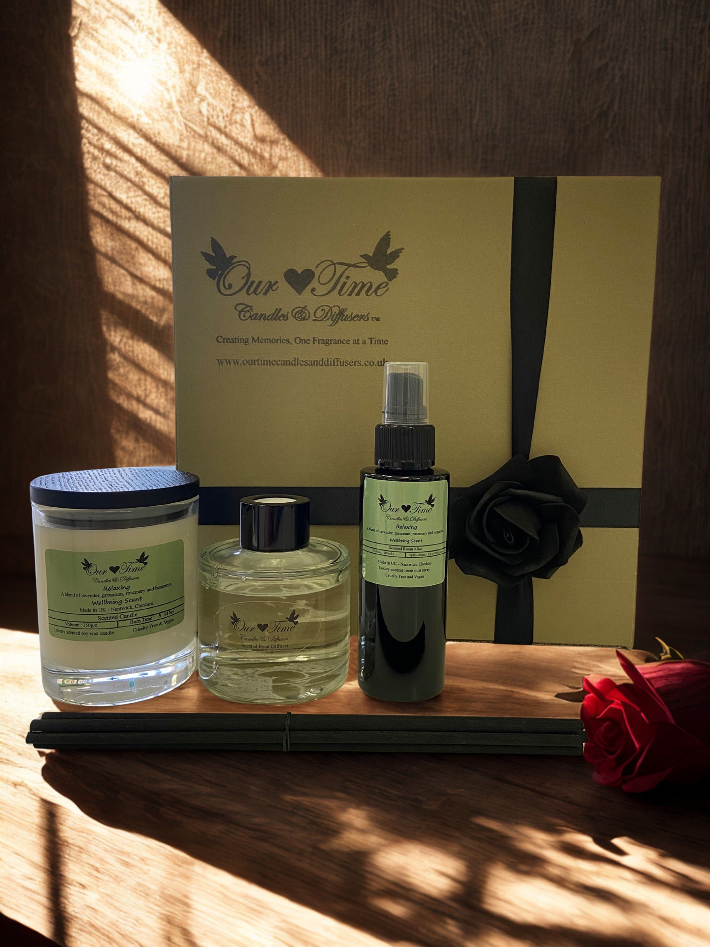 Gift Set - Candle, Diffuser, Room Mist