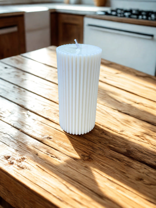 Medium Unscented Pillar Candle