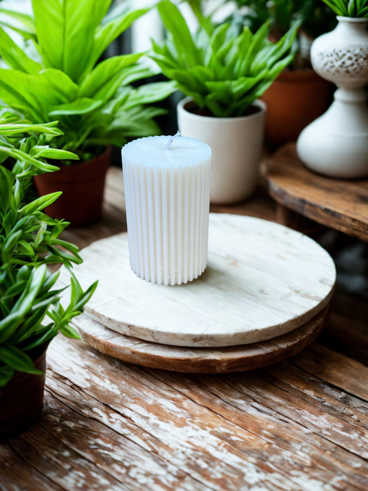 Small Unscented Pillar candle
