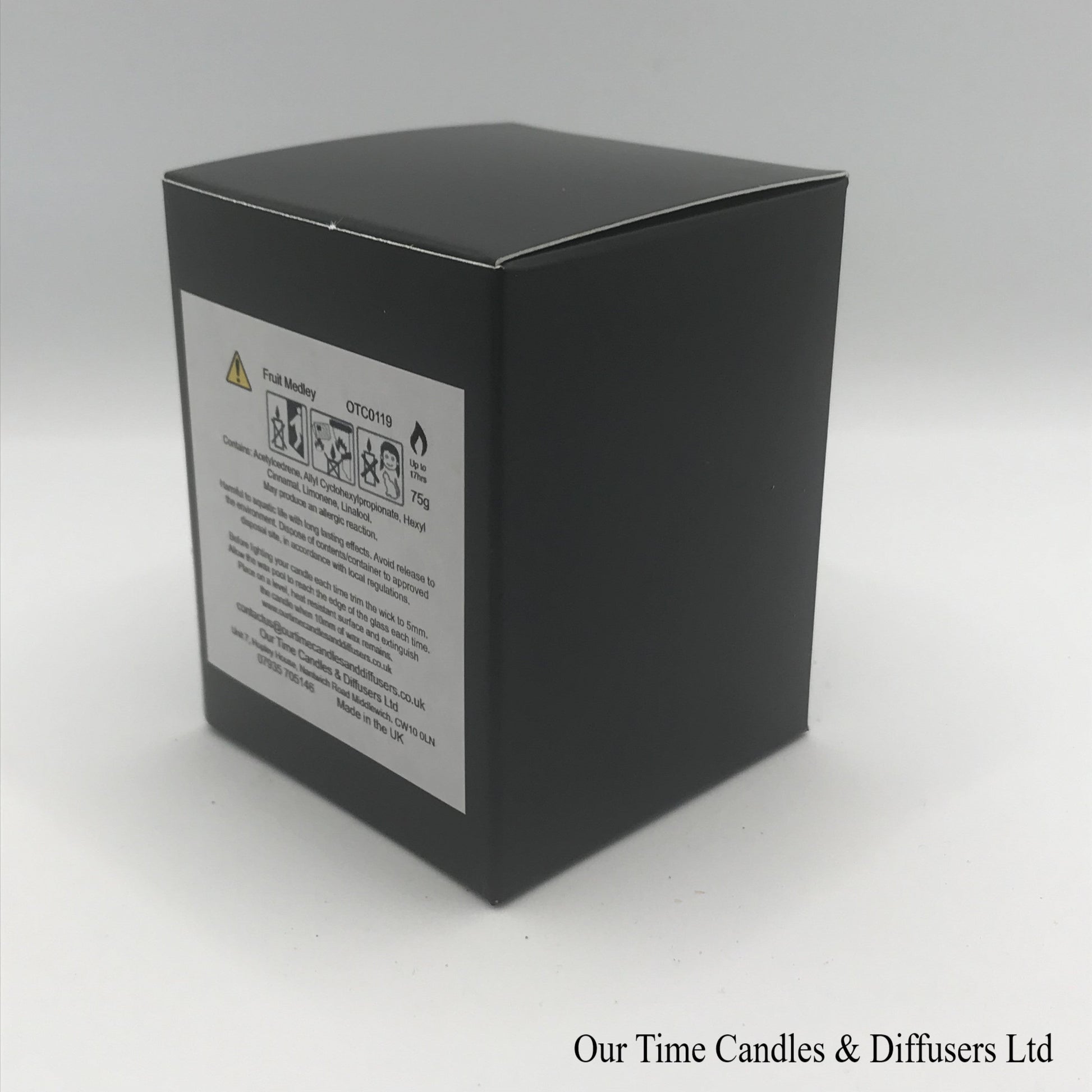 Small Soy Wax Fill Scented Candle in a black box. Vegan and cruelty free