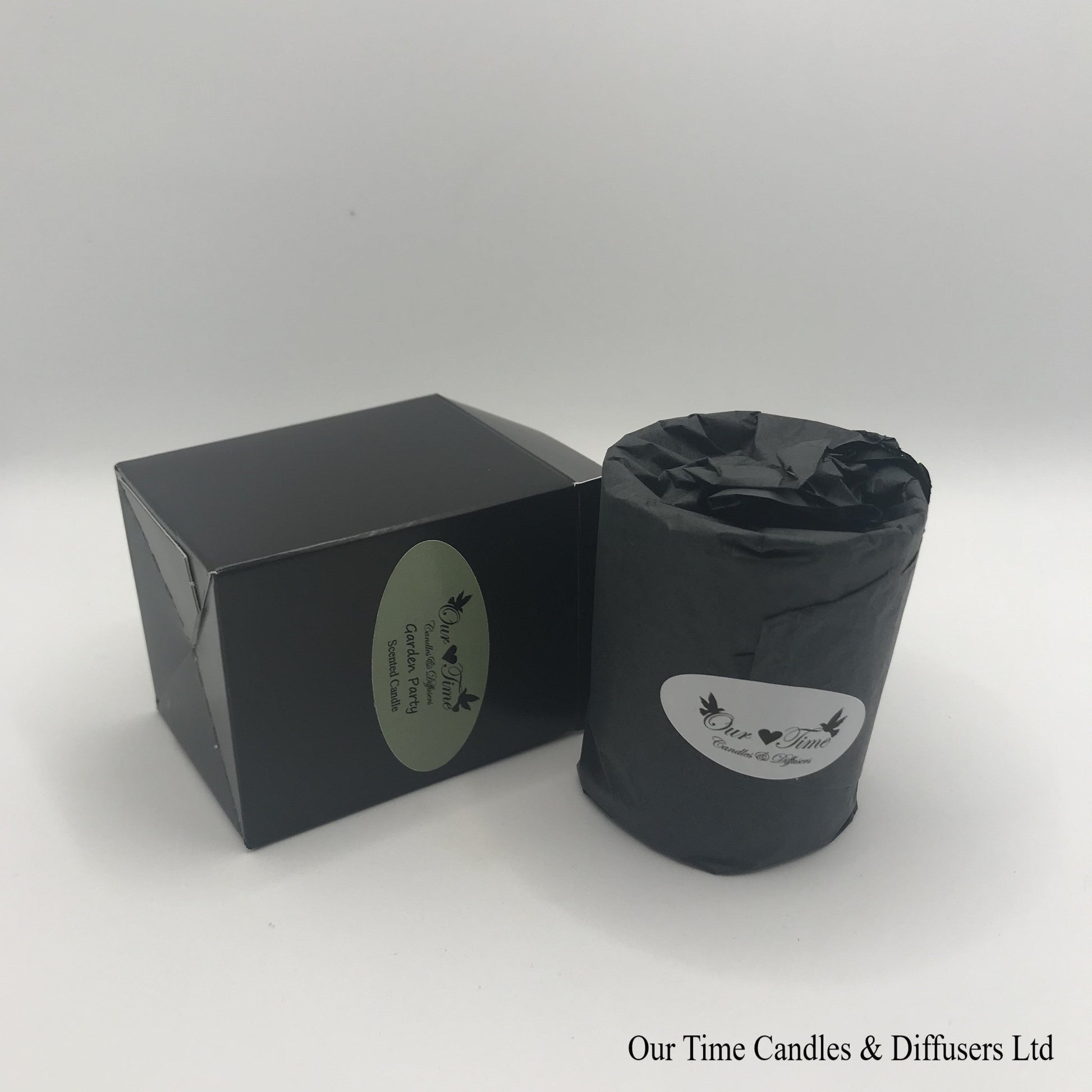 Small Soy Wax Fill Scented Candle in a black box. Vegan and cruelty free