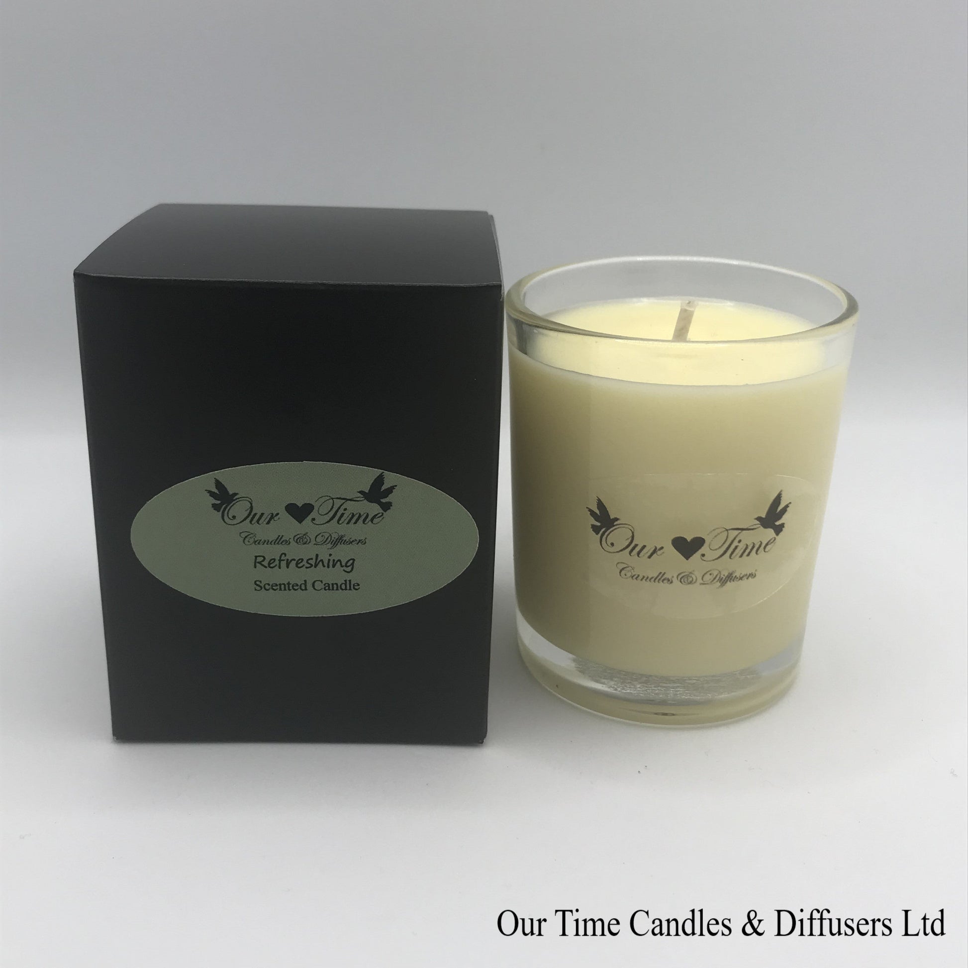 Small Soy Wax Fill Scented Candle in a black box. Vegan and cruelty free