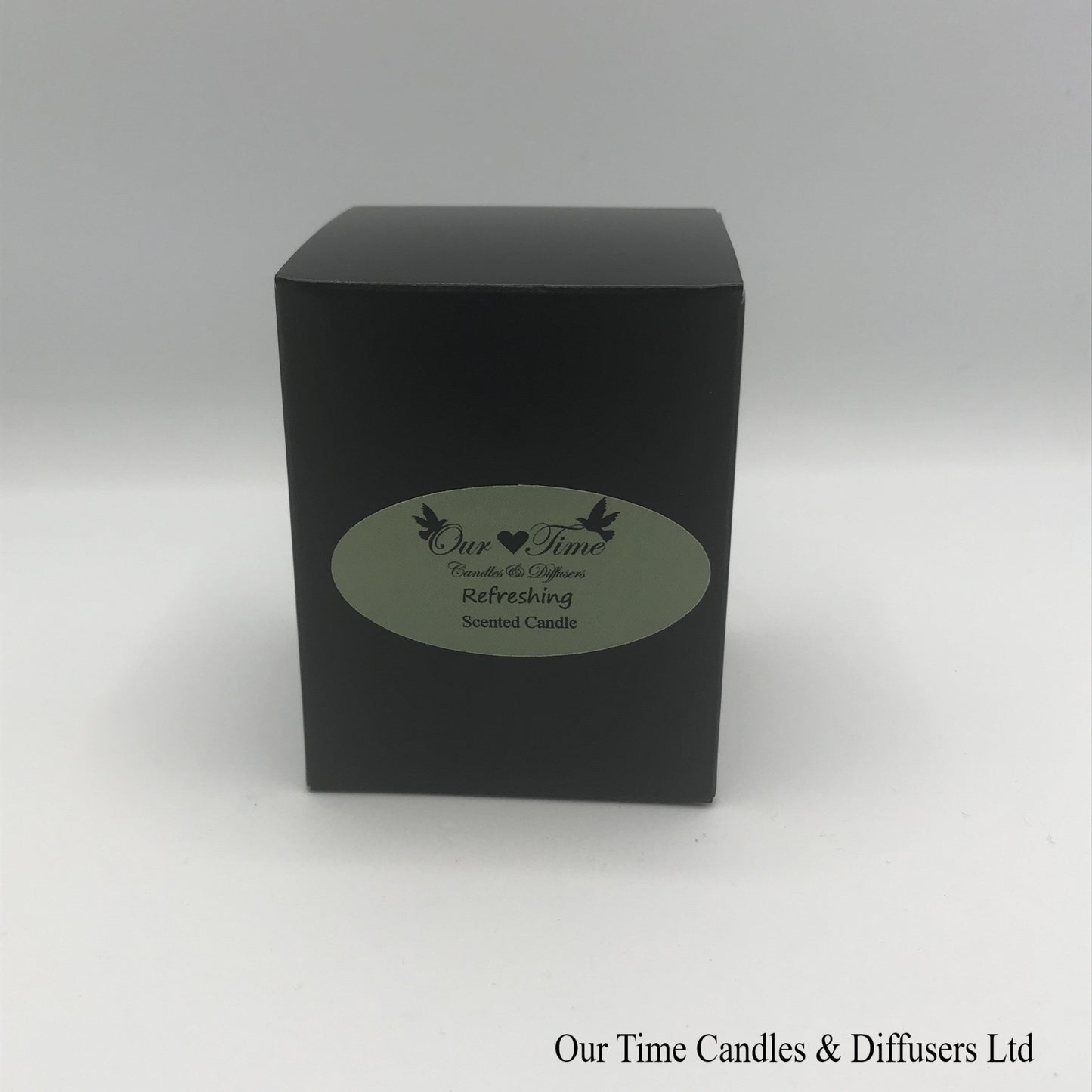Small Soy Wax Fill Scented Candle in a black box. Vegan and cruelty free