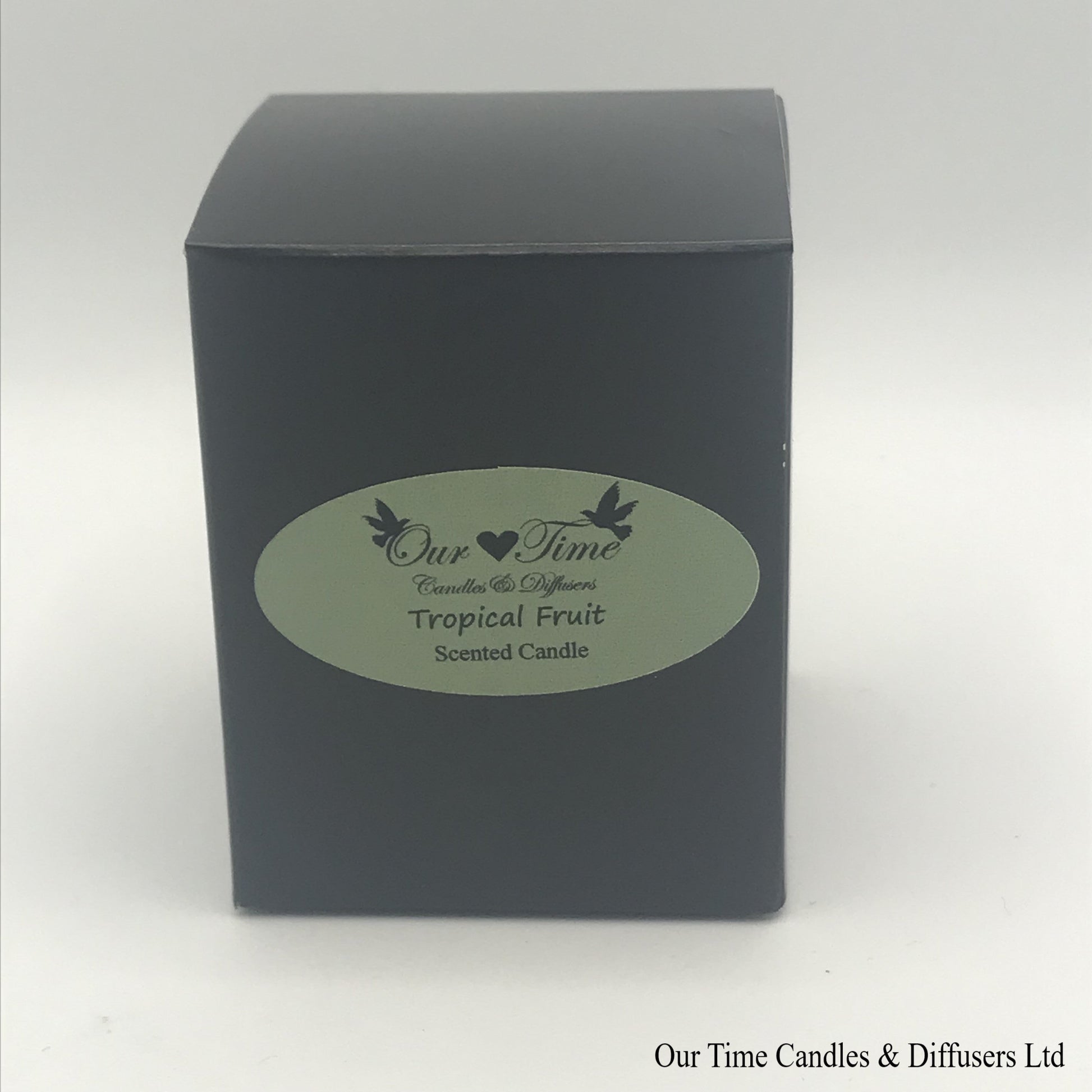 Small Soy Wax Fill Scented Candle in a black box. Vegan and cruelty free