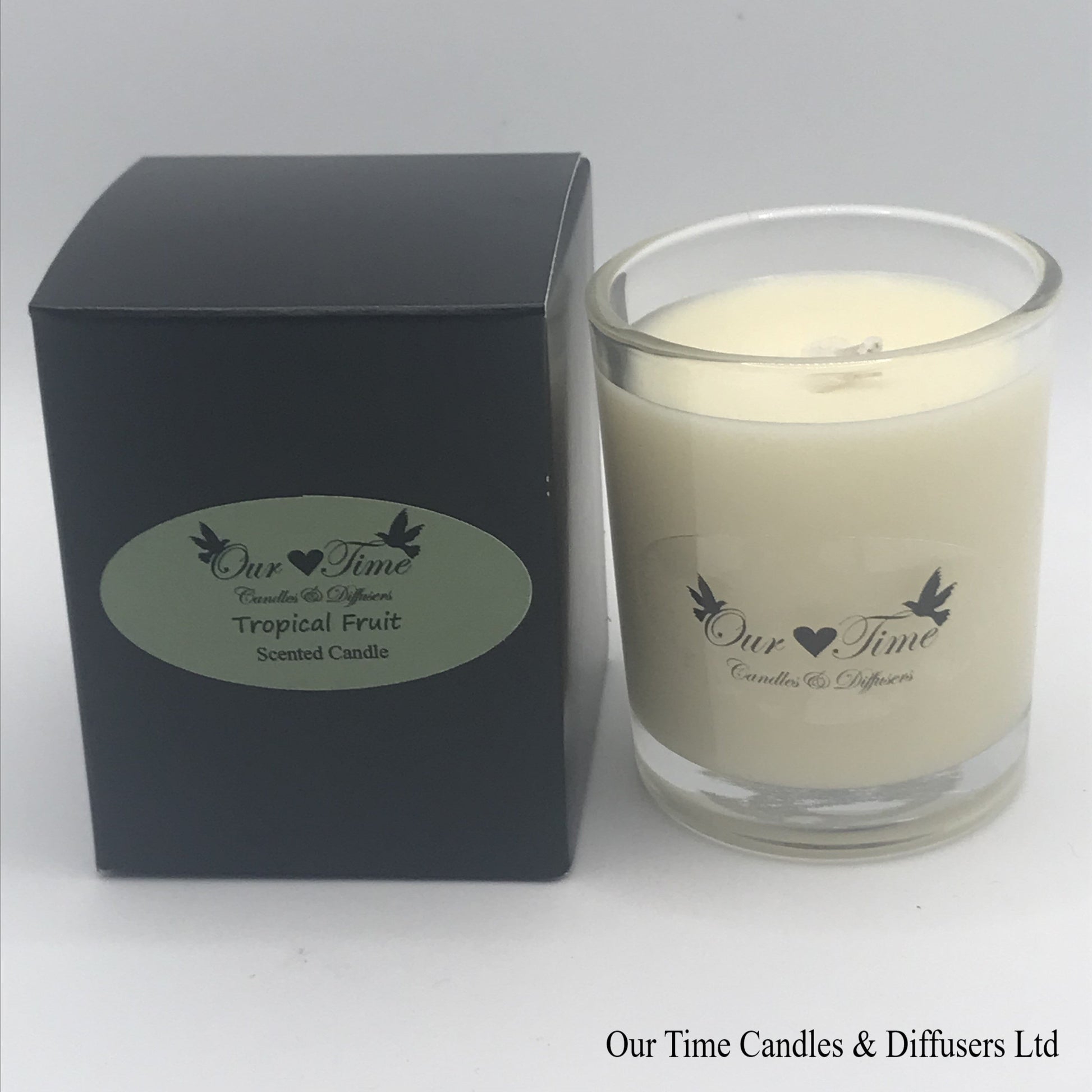 Small Soy Wax Fill Scented Candle in a black box. Vegan and cruelty free