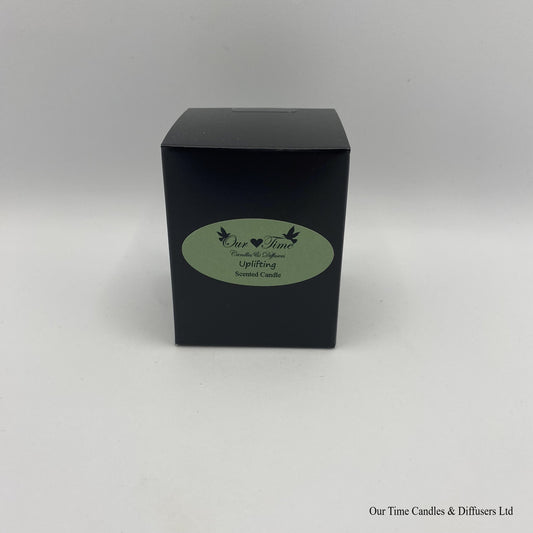 Small Soy Wax Fill Scented Candle in a black box. Vegan and cruelty free