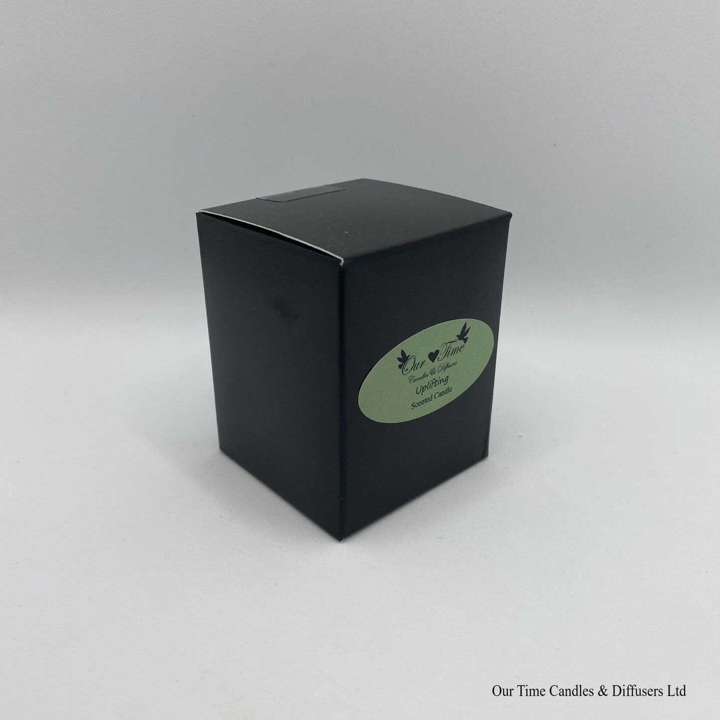 Small Soy Wax Fill Scented Candle in a black box. Vegan and cruelty free