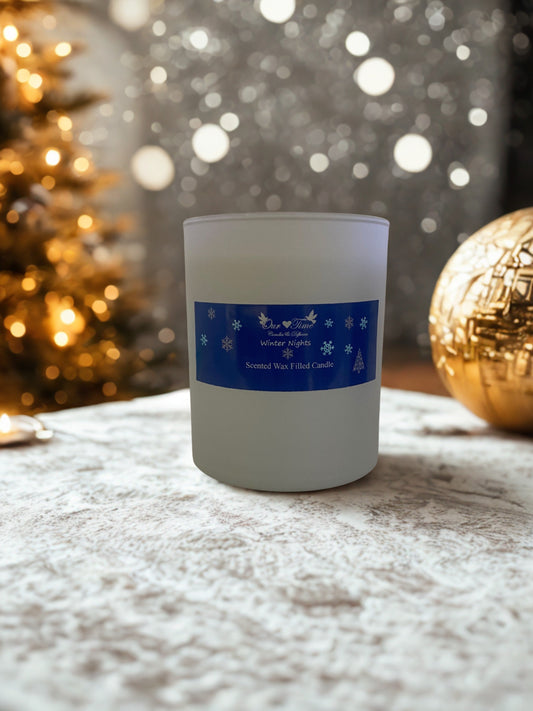 Medium Wax Filled Candle Winter Nights