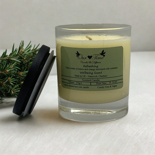 Refreshing Medium Wax Filled Candle