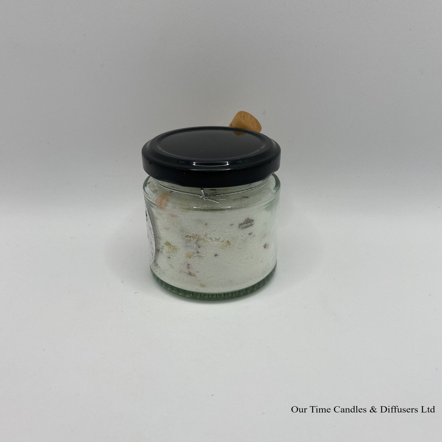 Bath Powder - Jasmine product image showing filled jar with black lid 