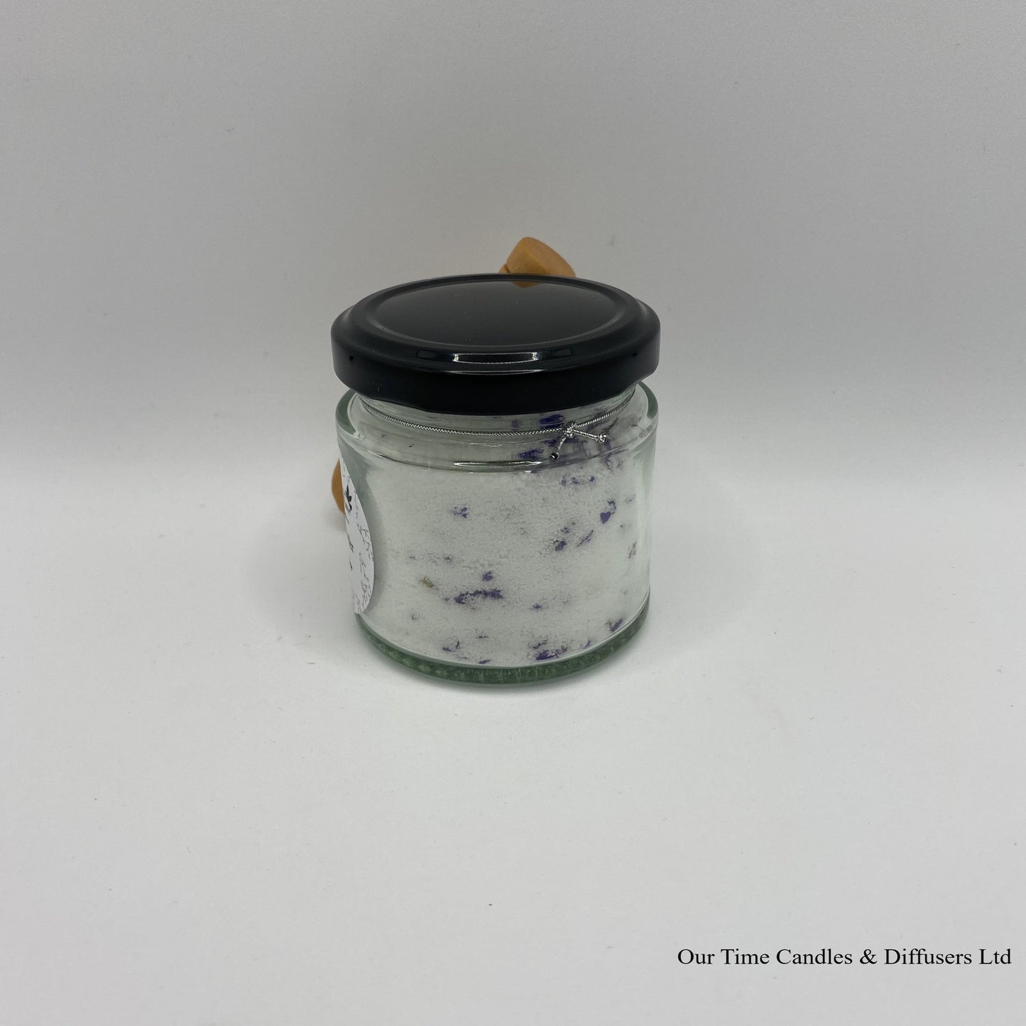 Bath Powder - Lavender product image showing filled jar with black lid