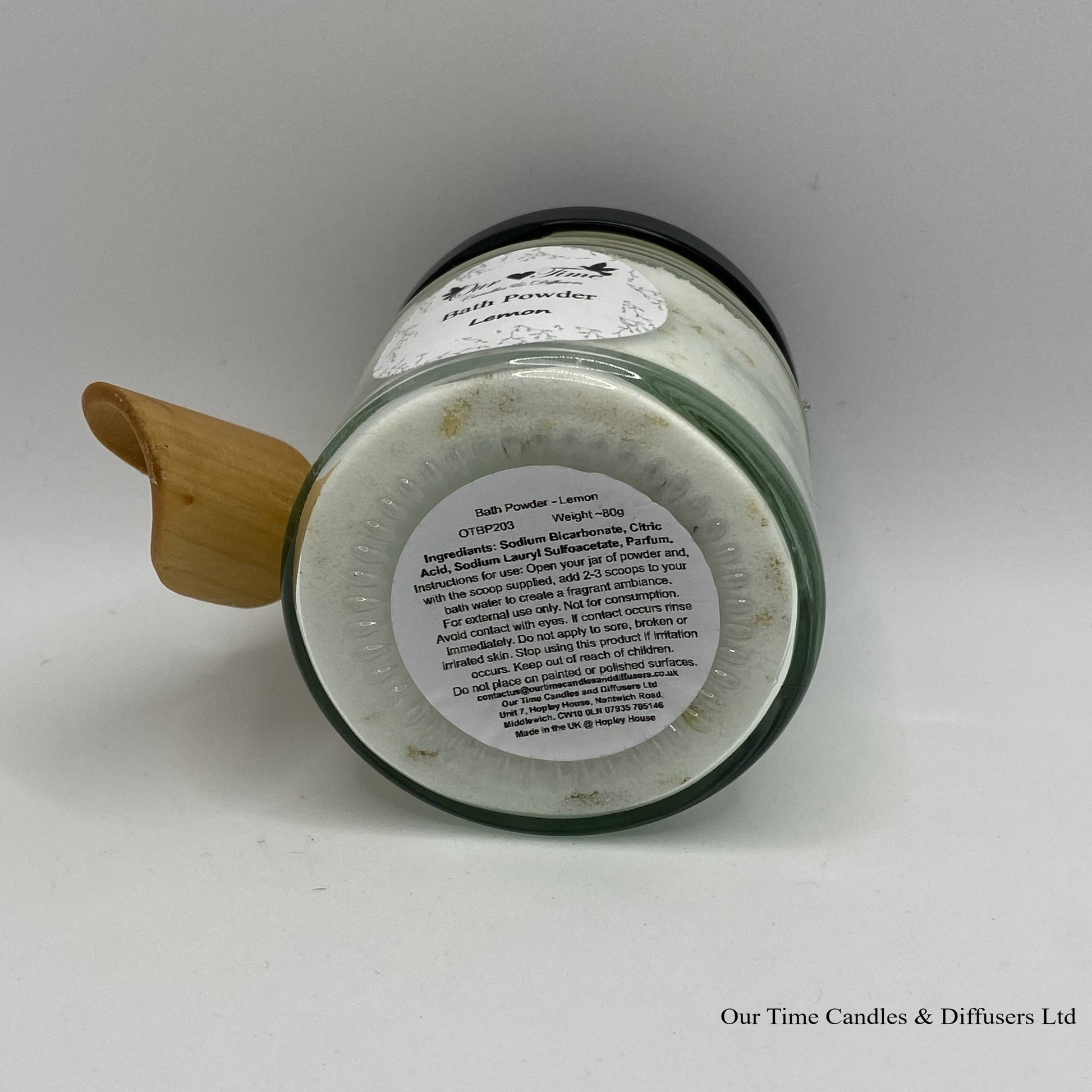Bath Powder - Lemon showing base label