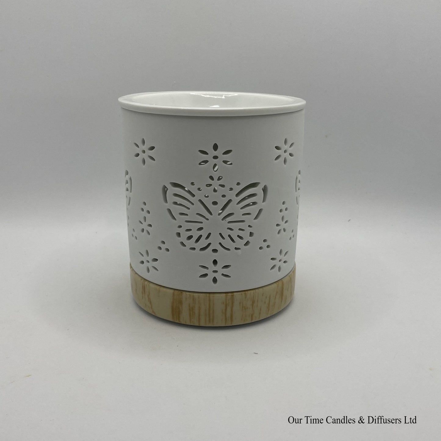 Butterfly White Cut Out wax melter or oil burner
