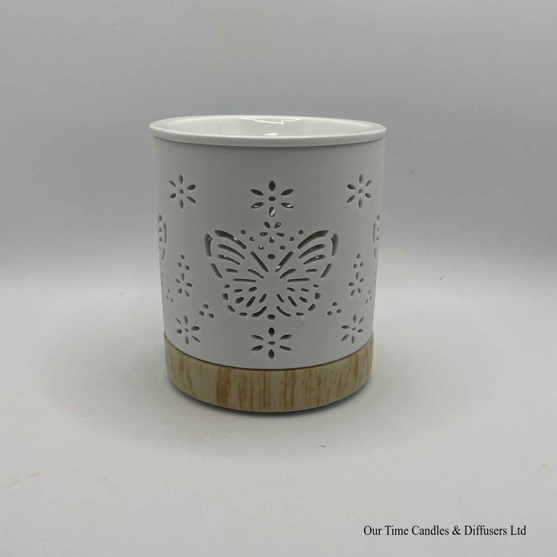 Butterfly White Cut Out wax melter or oil burner