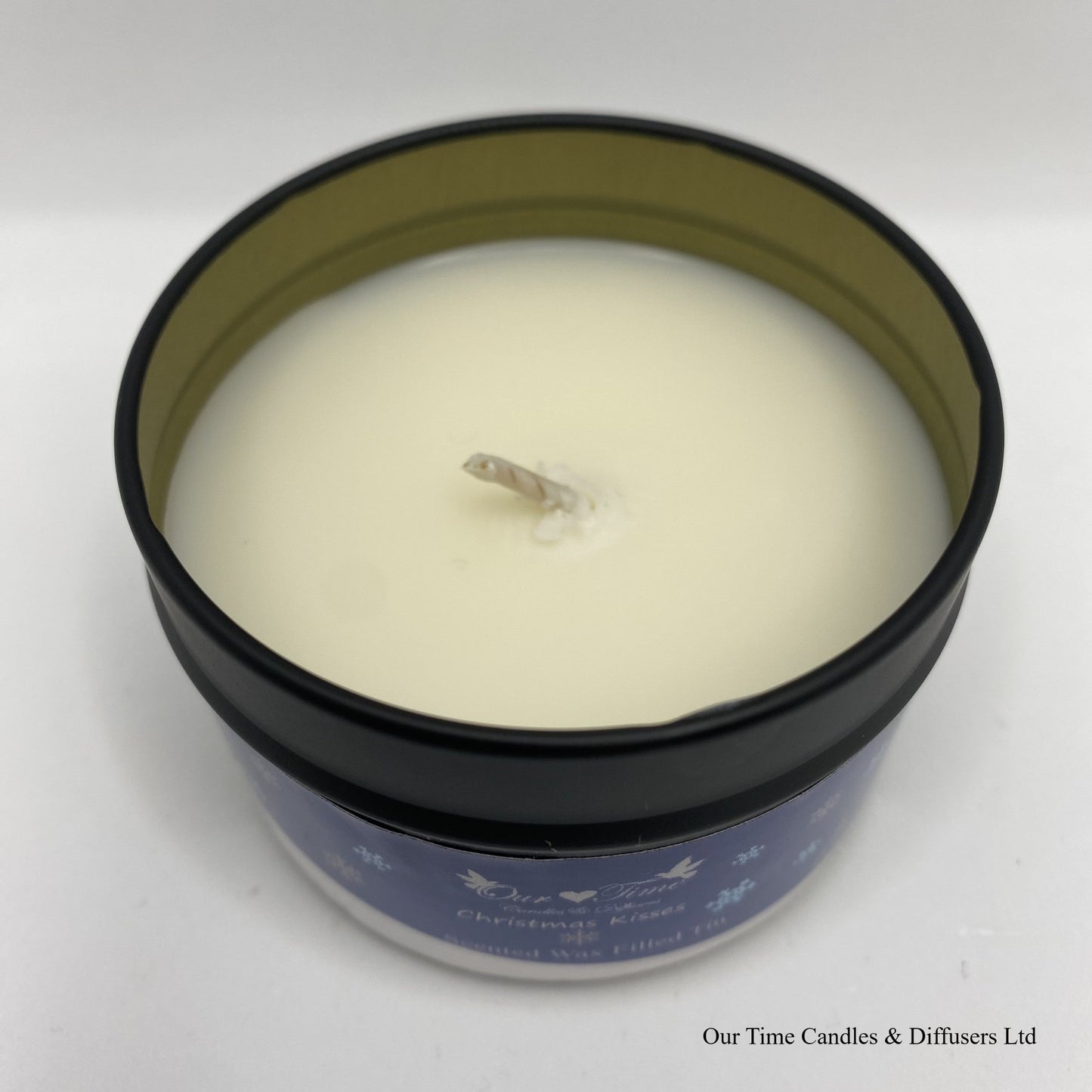 Christmas Kisses Scented Wax Filled Candle Tin