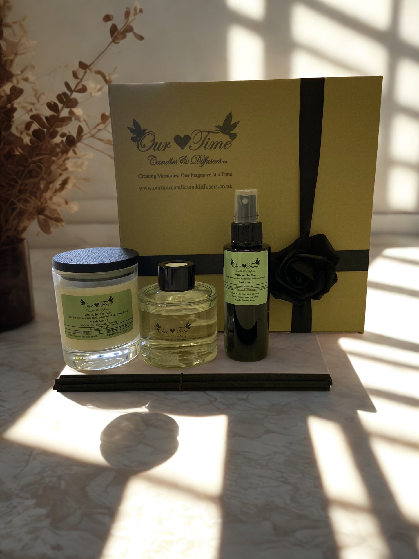 Gift Set - Candle, Diffuser, Room Mist