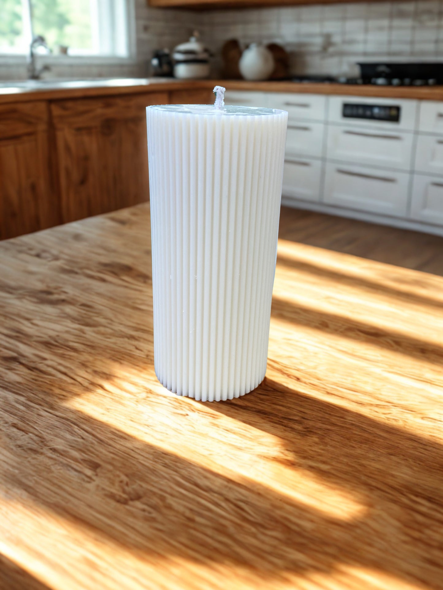 Large Unscented Pillar Candle