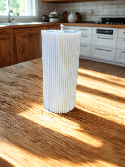 Large Unscented Pillar Candle